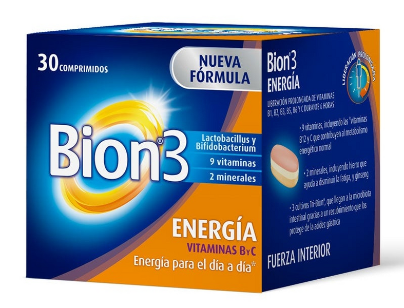 Bion3 Energía Vitaminas B y C 30 Comprimidos