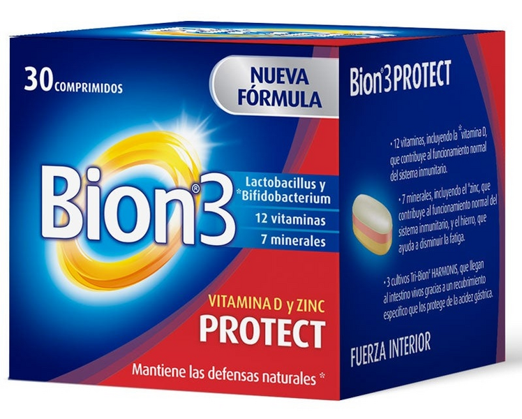 Bion3 Protect Vitamina D y Zinc 30 Comprimidos