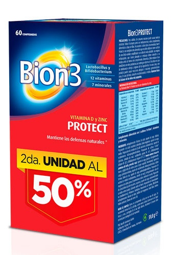 Bion3 Protect Vitamina D y Zinc 2x30 Comprimidos