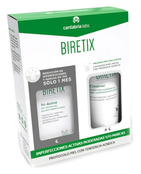 Biretix Tri-Active Gel Anti-Imperfecciones 50ml + Limpiador 150ml