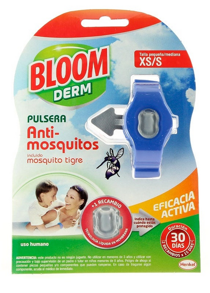 Bloom Pulsera Anti-Mosquitos Niños Talla XS/S + 1 Recambio
