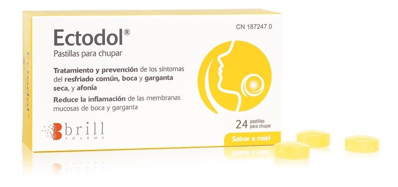 Brill Pharma Pastillas para Chupar Ectodol Sabor Miel 24 uds