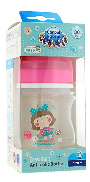 Canpol Babies Biberon EasyStart Toys Rosa 120 ml