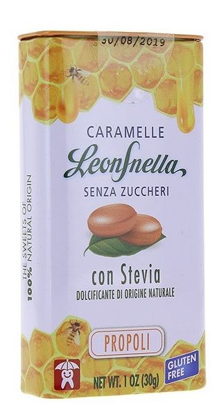 Caramelos Con Stevia Leone Sabor Propoli 30 gr
