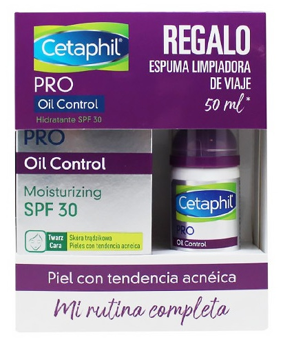 Cetaphil Pro Oil Crema Hidratante SPF30 + Espuma Limpiadora
