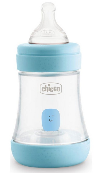Chicco Biberón Perfect 5 +0m Silicona 150 ml Azul