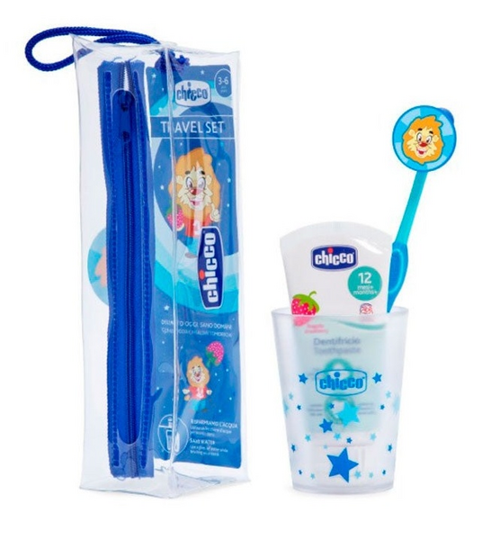 Chicco Cepillo Dental + Pasta + Vaso 3-6 Años Azul Chicco