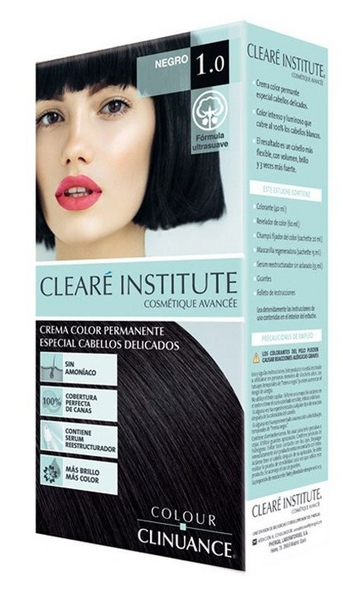Cleare Institute Colour Clinuance Tinte Clinuance Permanente Cabellos Delicados 10 Negro