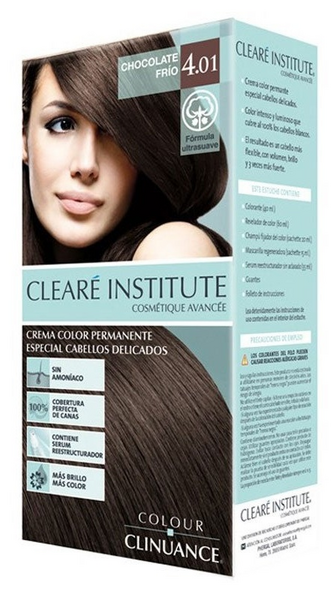 Cleare Institute Colour Clinuance Tinte Permanente Cabellos Delicados 401 Chocolate Frío