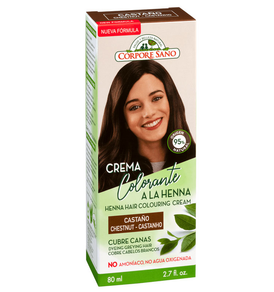 Corpore Sano Crema Colorante Henna Cubrecanas Cabello Castaño 60 ml