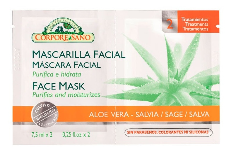 Corpore Sano Mascarilla Facial Aloe Vera y Salvia 15 ml