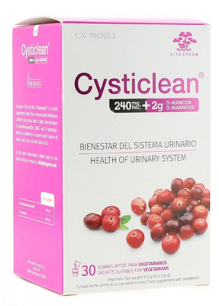 Cysticlean 240Mg PAC+D-Manosa 2Gr 30 Sobres