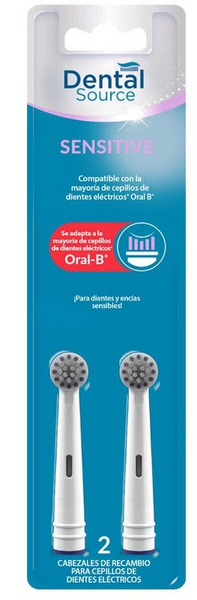 Dental Source Clean Sensitive Cabezales Recambio Cepillo Eléctrico 2 uds