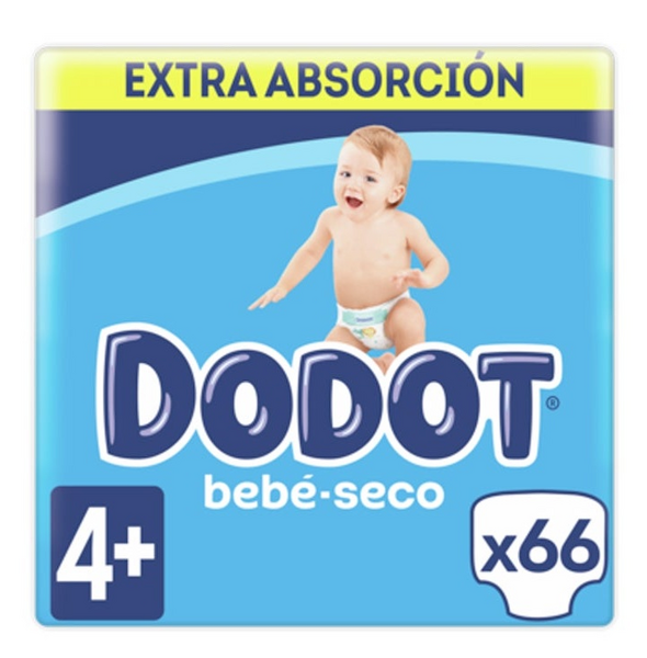 Dodot Bebé Seco Pañal Extra Absorbente T4+ 66 Uds