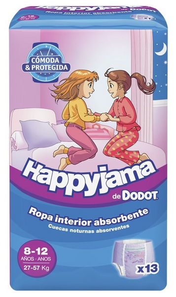 Dodot Happyjama Pañal T8 27-57 Kg Niña 13 uds