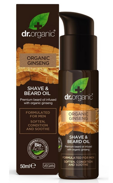 Dr. Organic Aceite Barba y Afeitado Ginseng Orgánico 50 ml