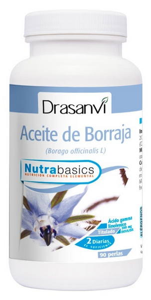Drasanvi Aceite de Borraja 500mg Nutrabasics 90 Perlas