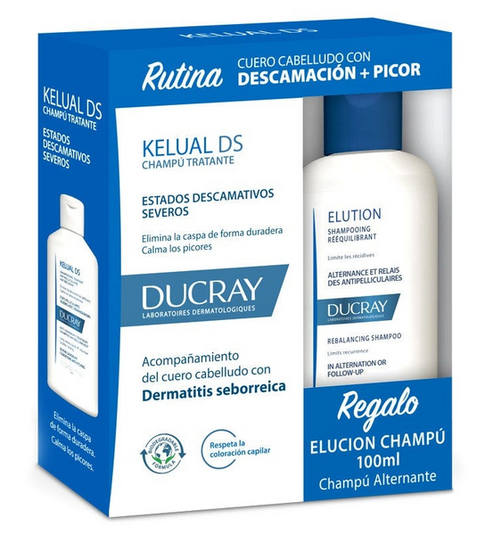 Ducray Kelual DS Champú 100 ml + Elución Champú Reequilibrante 100 ml