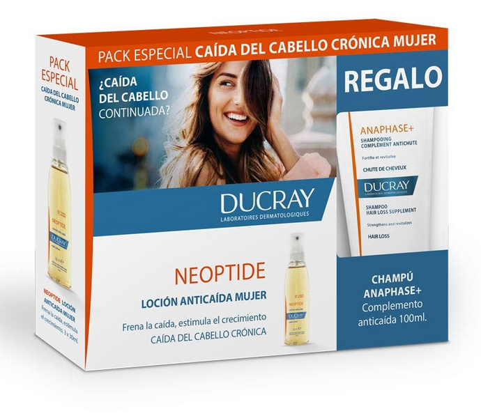 Ducray Neoptide Loción Anticaída Mujer 3x30 ml + Anaphase Champú 100 ml