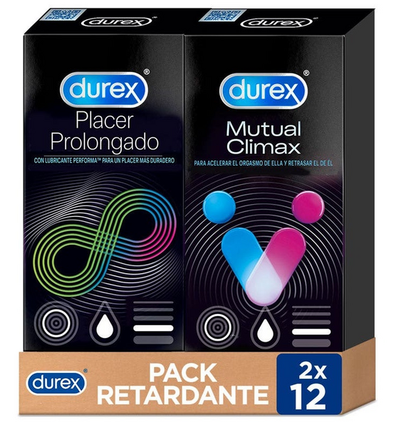 Durex Preservativos Placer Prolongado 12 Uds + Mutual Climax 12 Uds