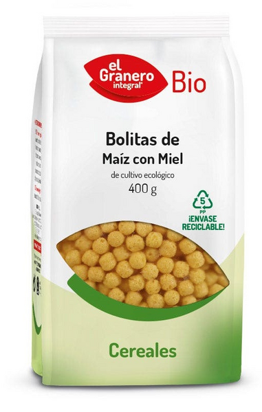 El Granero Integral Bolitas de Maiz con Miel Bio 400 gr