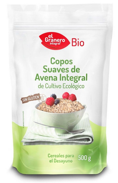 El Granero Integral Copos Suaves Avena Integral Sin Gluten Bio 500 gr
