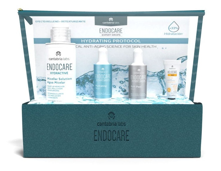 Endocare Expert Drops Hydrating + Soft Peel + Agua Micelar + Muestra Heliocare