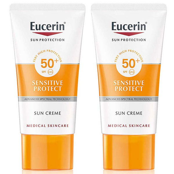 Eucerin Crema Facial Sensitive SPF50+ 2x50ml