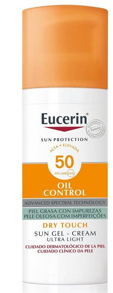 Eucerin Sun Facial Gel-Crema Oil Control Dry Touch FPS50+ 50 ml