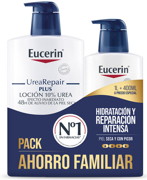 Eucerin UreaRepair Plus 10% Urea Loción 1 L + 400 ml