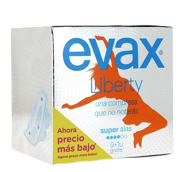 Evax Compresas Liberty Super Alas 10 uds