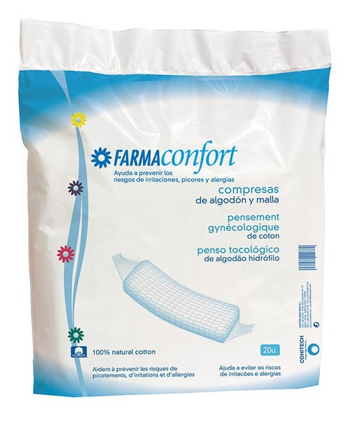 Farmaconfort Compresas Algodon y Malla 20 uds