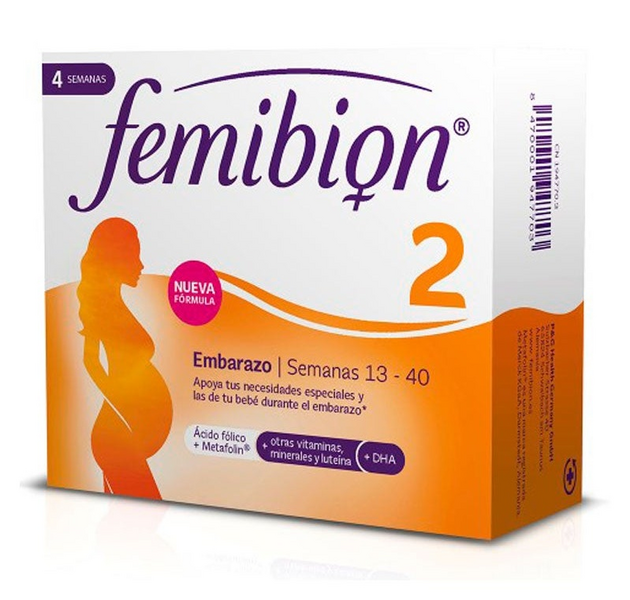 Femibion 2 Embarazo con Ácido Fólico 28 Cápsulas + 28 Comprimidos