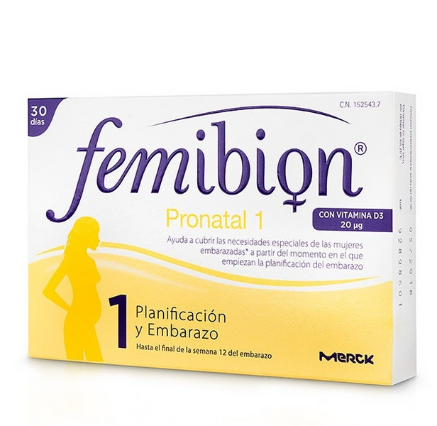 Femibion 1  Pronatal con Ácido Fólico 28 Comprimidos