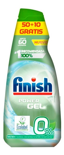 Finish 0% Gel para Lavavajillas 900 ml