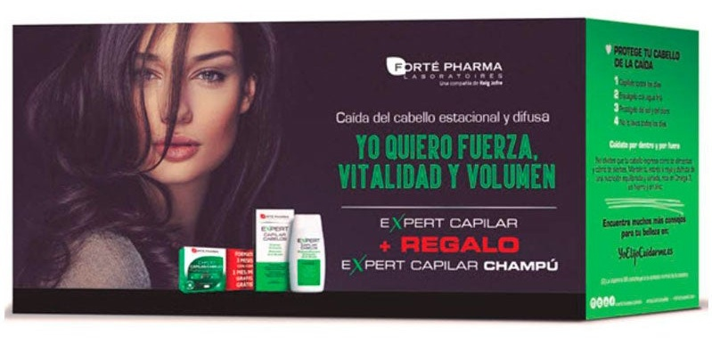 Forté Pharma Cofre Expert Capilar 84 Comprimidos + REGALO Champú Anticaída 200 ml
