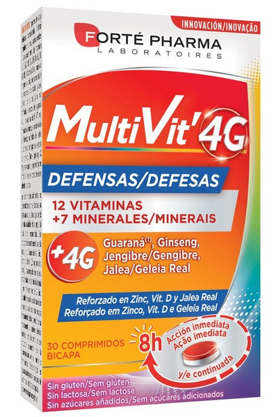 Forté Pharma Multivit 4G Senior 30 Comprimidos Bicapa