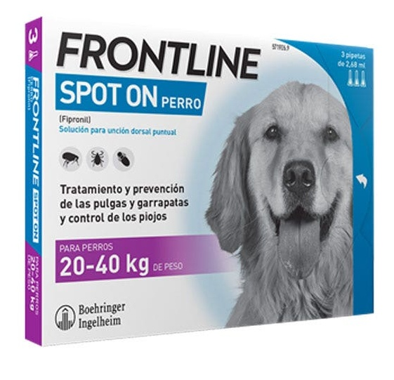 Frontline Spot On Perros 20-40 kg 3 Pipeptas