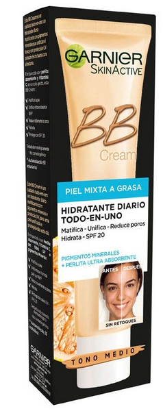 Garnier BB Cream Piel Mixta/Grasa Tono Medio 40 ml