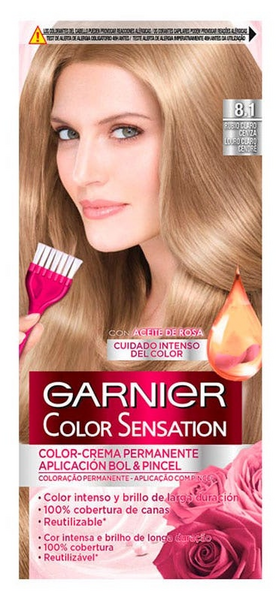 Garnier Color Sensation Tinte Tono 8.1 Rubio Claro Ceniza
