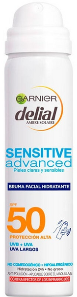 Garnier Delial Bruma Facial Hidratante Sensitive Advance SPF50 75 ml