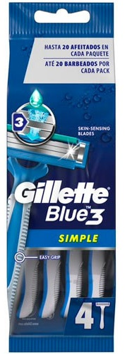 Gillette Blue3 Simple Maquinilla de Afeitar 4 uds