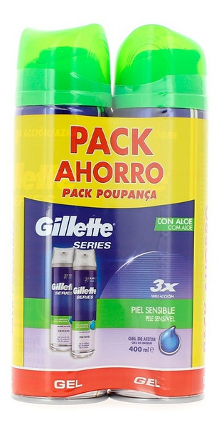 Gillette Gel Afeitado Series Piel Sensible 2x200 ml