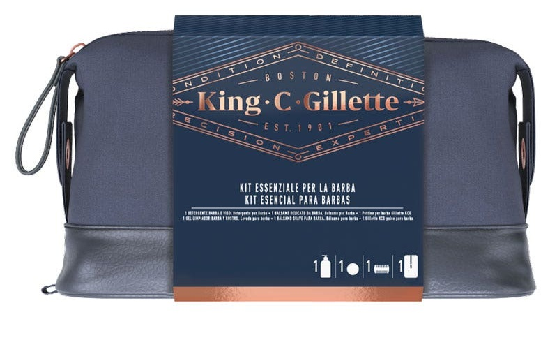 Gillette King C Gel Barba 60 ml + Crema 30 ml + Bálsamo para Barba 25 ml
