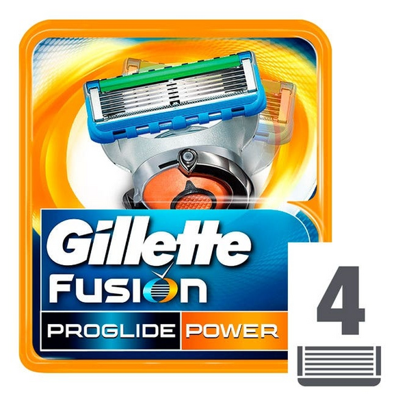 Gillette Recambios Fusion5 Proglide Power 4 Uds