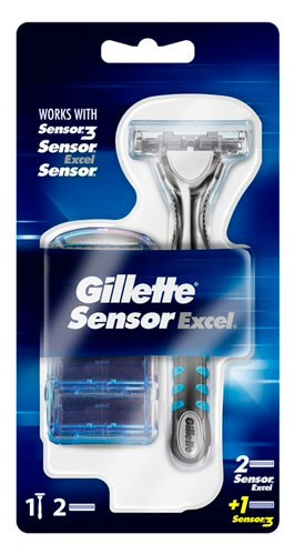 Gillette Sensor Excel Maquinilla de Afeitar + 2 Recambios