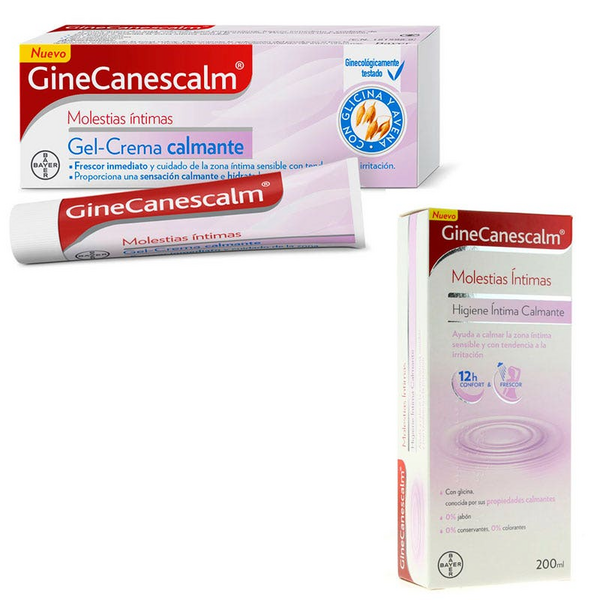 GineCanescalm Gel-Crema 15Gr+GineCanescalm Higiene íntima Calmante 200 ml