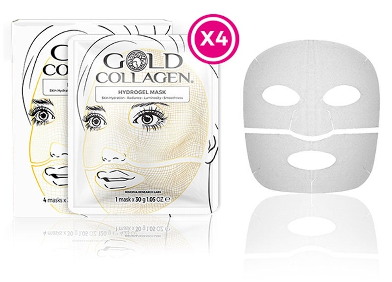 Gold Collagen Máscara Hidrogel 4 Uds