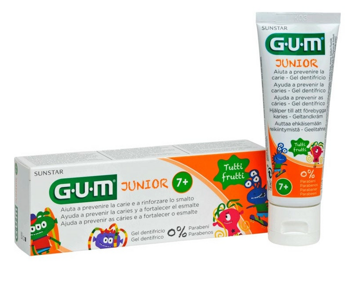 Gum Junior +7 Años Pasta Dentífrica Sabor Tutti Frutti 50 ml