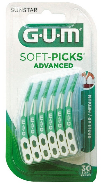 Gum Soft Picks Advanced Palillo Interdental Medium 30 uds